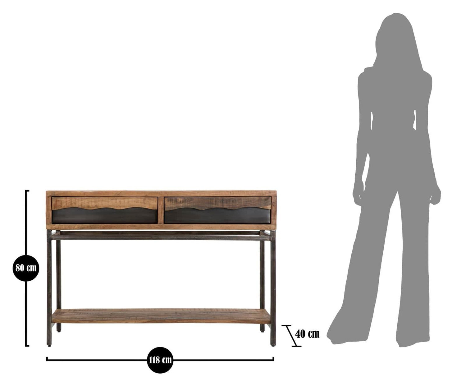 Mauro Ferretti CONSOLE YELLOWSTONE CM 118X40X80 (LEGNO DI ACACIA NILOTICA)