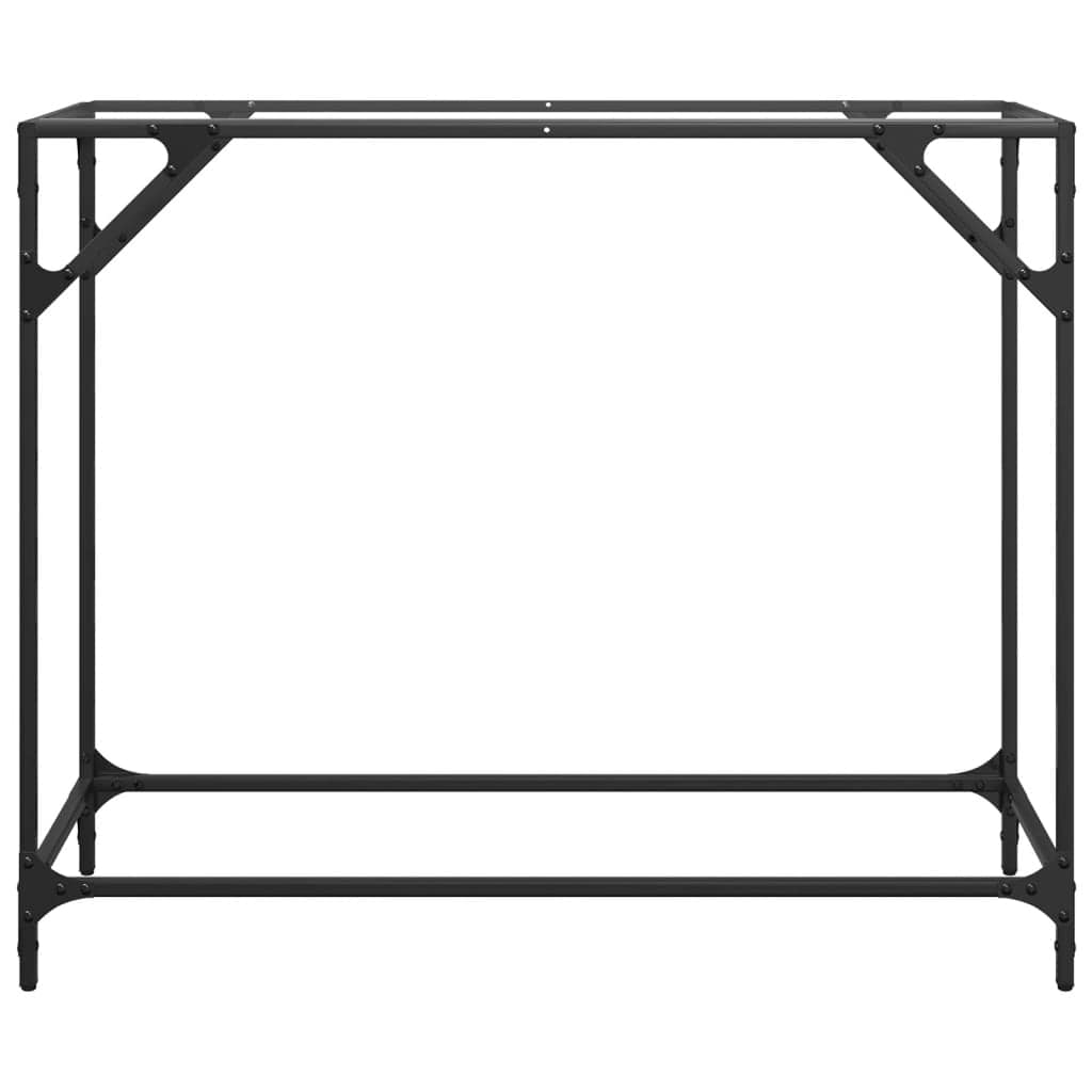 vidaXL Consoletafels Wandtafel met transparant glazen blad 98x35x81 cm staal