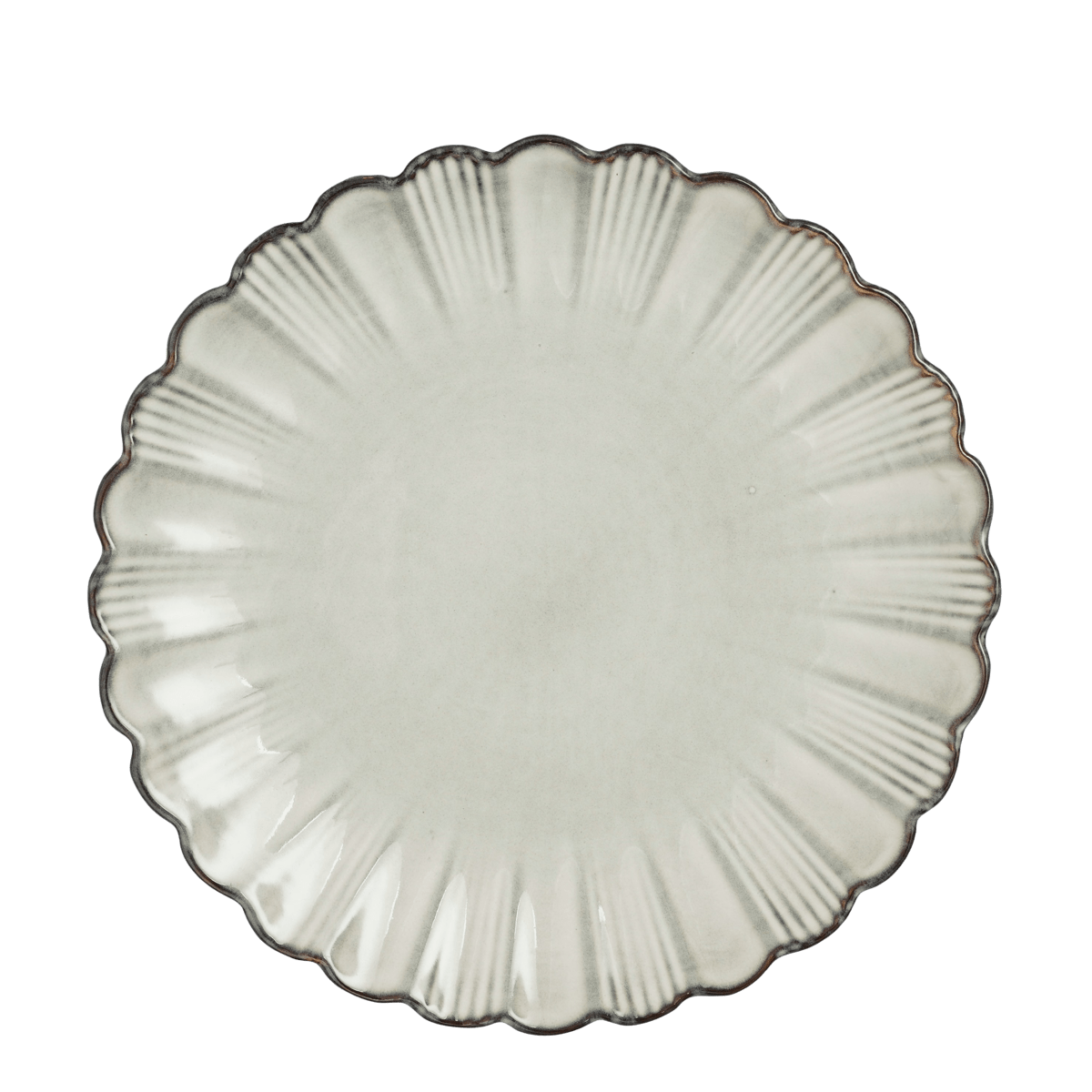 Mica Decorations Corfu Dinerbord - H2,5 x Ø26,5 cm - Keramiek - Grijs