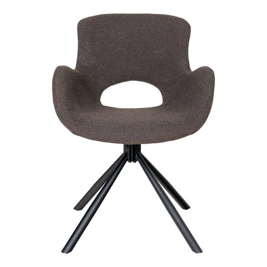 Amorim Dining Chair - Chaise de salle à manger, en champignon bouclé avec pivot - Lot de 2