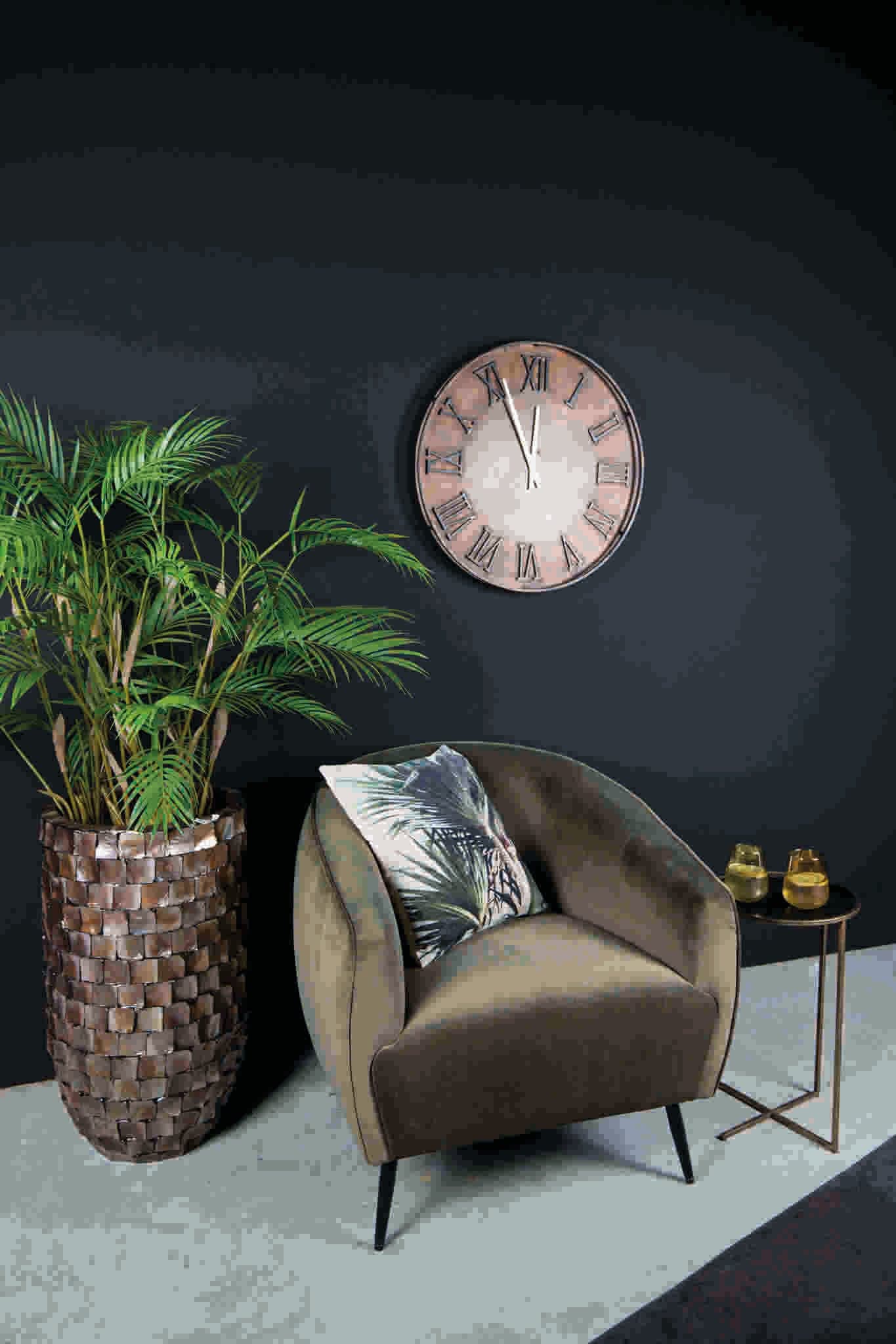 PTMD Daven Bronze polyester schelpen pot rond hoog L