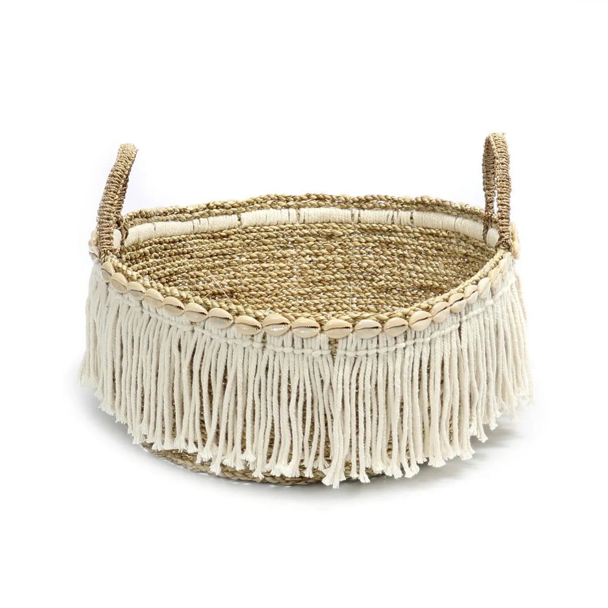 Bazar Bizar De Boho Fringe Basket - Natural White