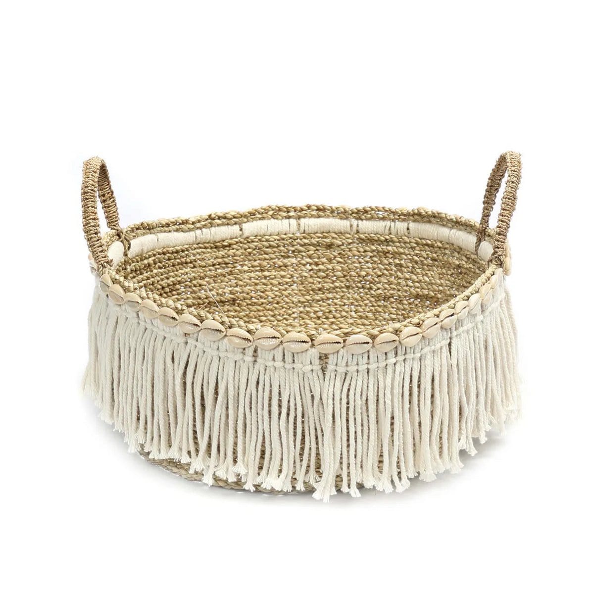 Bazar Bizar De Boho Fringe Basket - Natural White