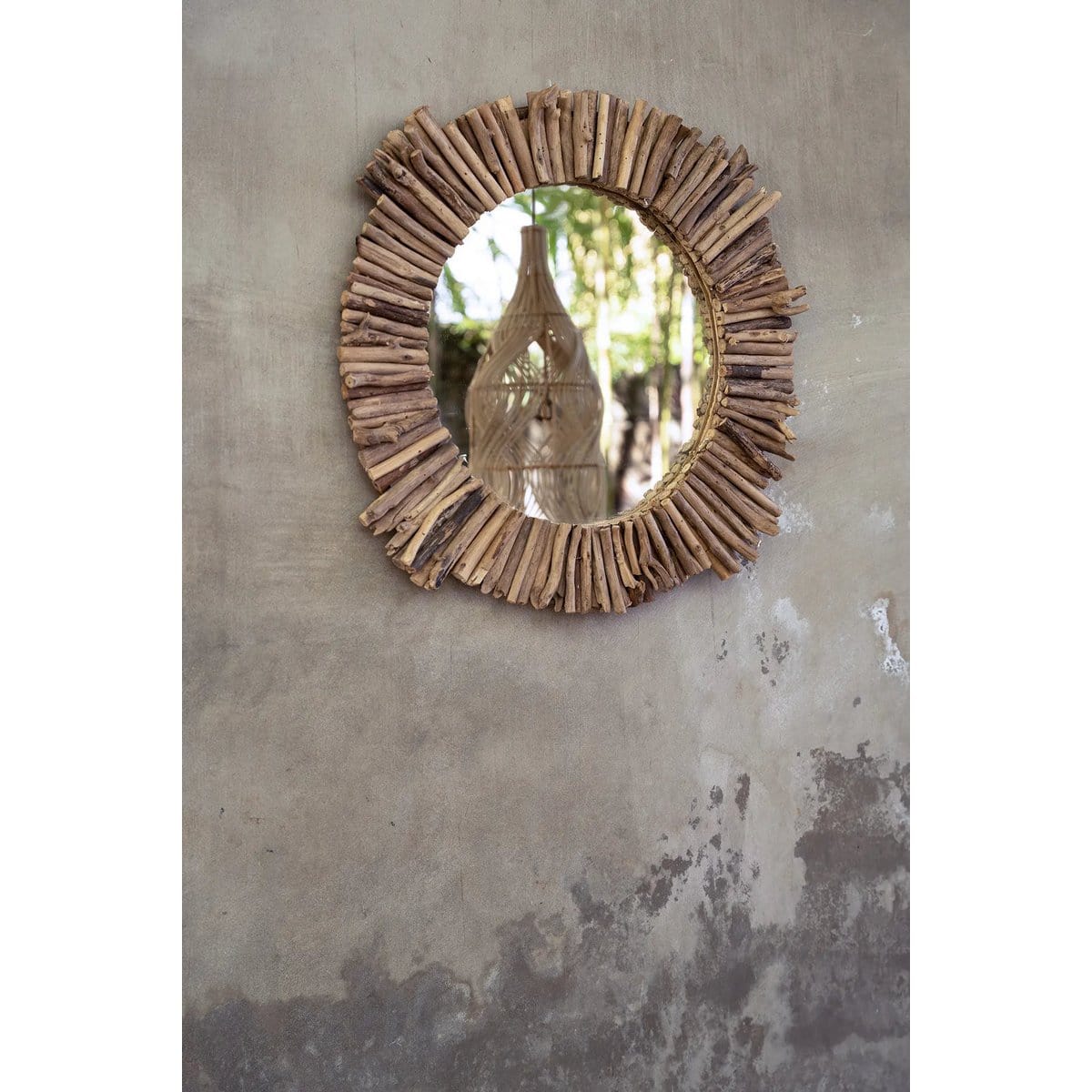 Bazar Bizar De Driftwood Halo Spiegel - Naturel - M