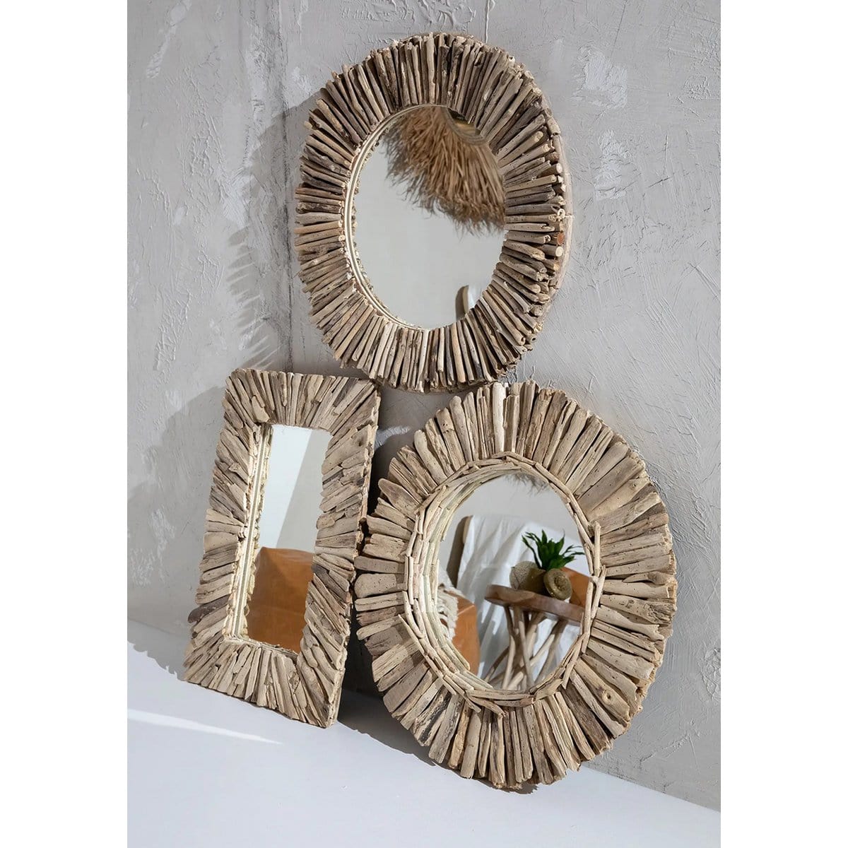 Bazar Bizar De Driftwood Halo Spiegel - Naturel - M