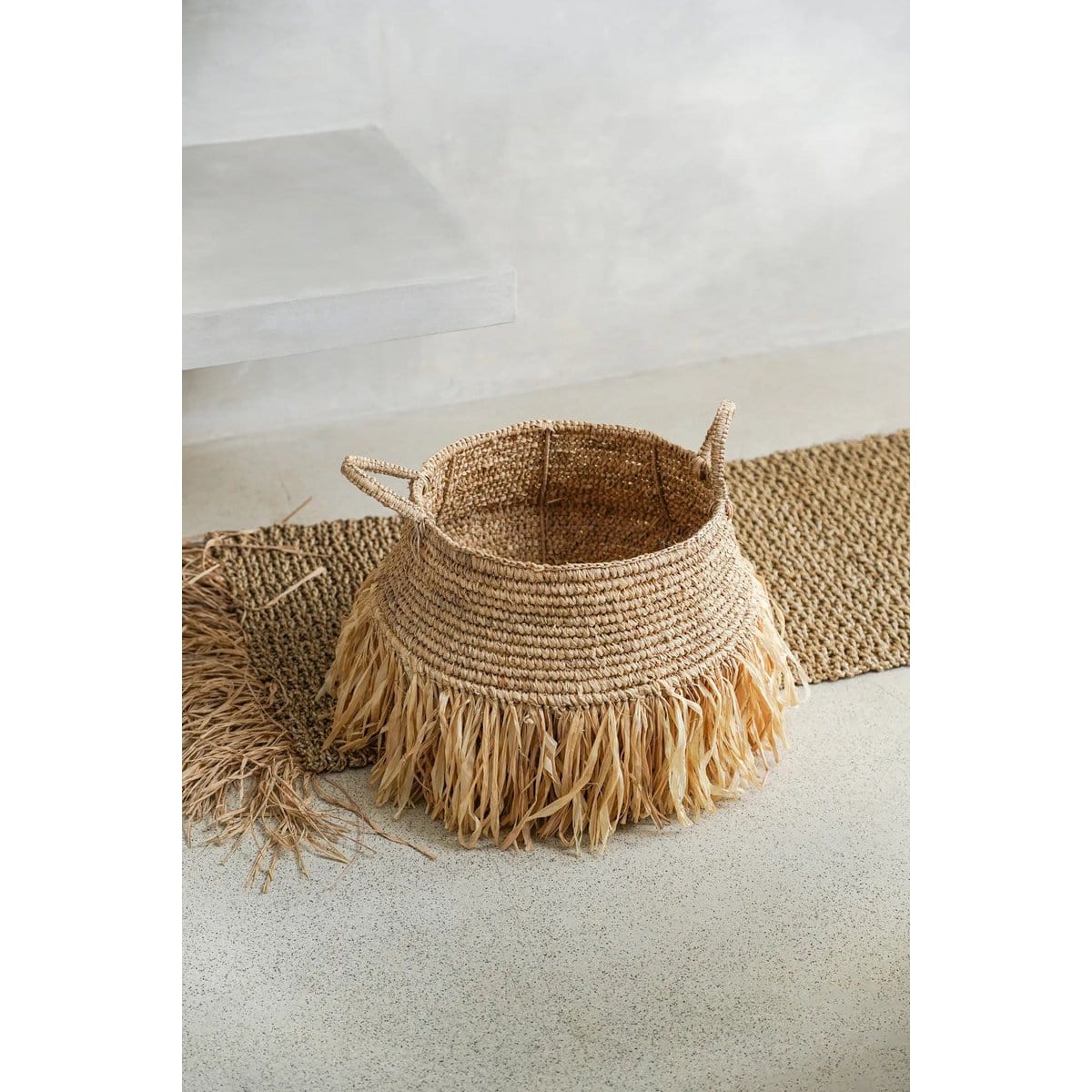 Bazar Bizar De Raffia Deluxe Manden - Naturel - L