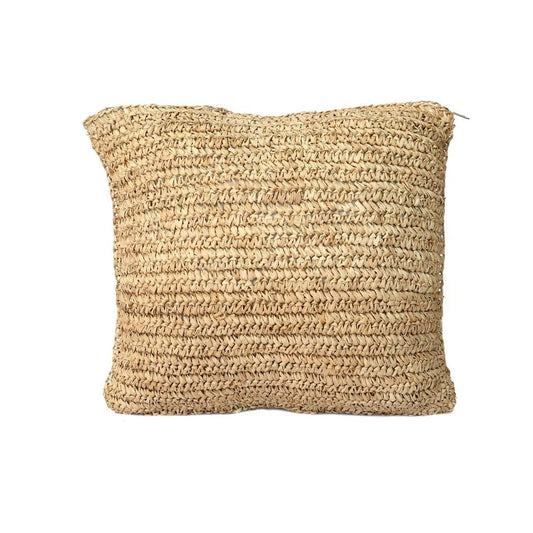 Bazar Bizar De Raffia Flores Kussenhoes Vierkant - Naturel - 40x40