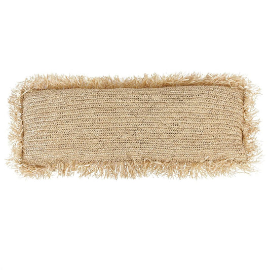 Bazar Bizar De Raffia Kussenhoes Rechthoekig - Naturel - 35x100