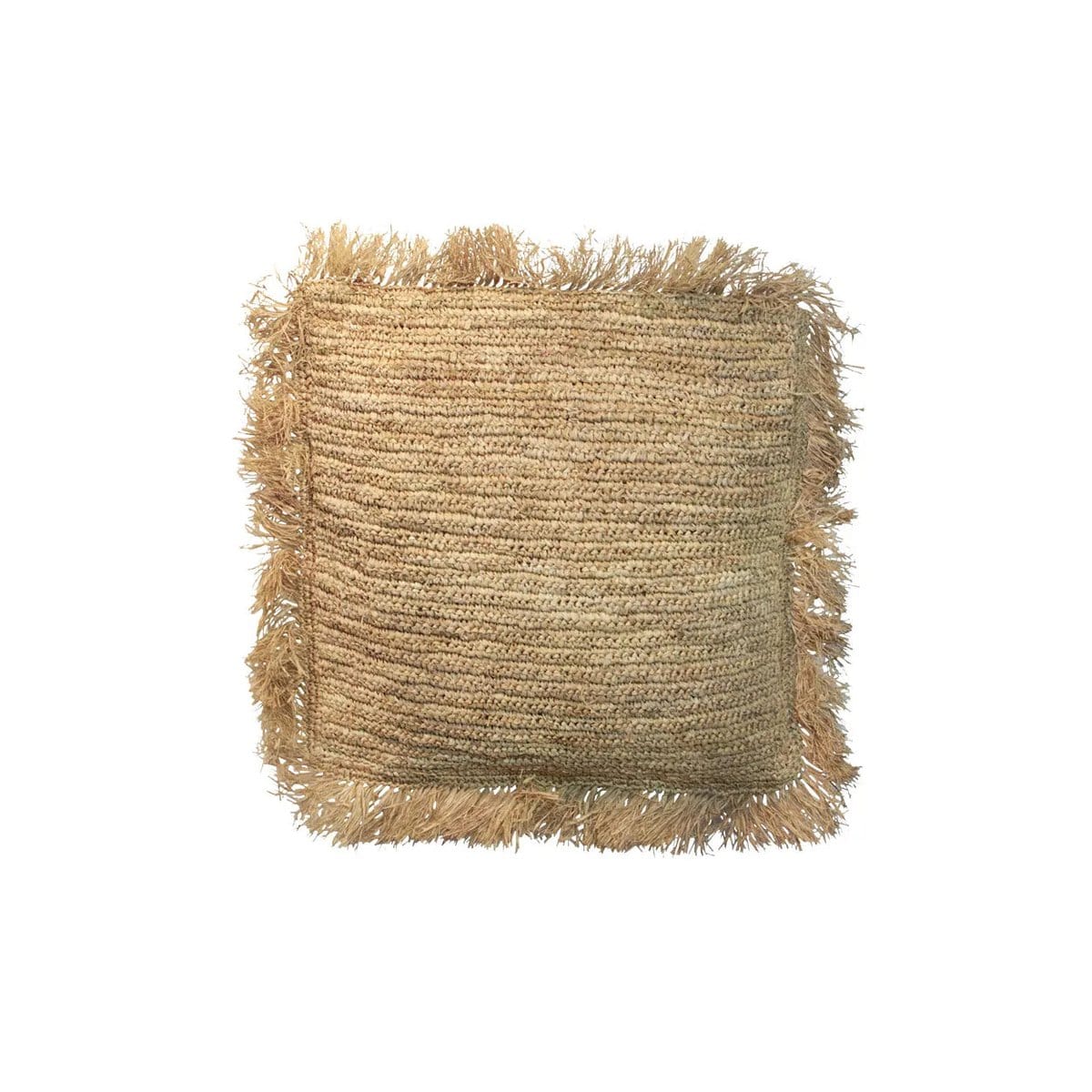 Bazar Bizar De Raffia Kussenhoes Vierkant - Naturel - 40x40