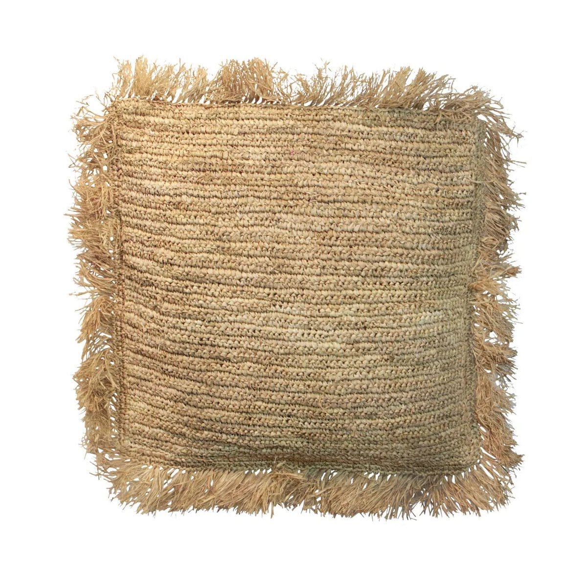 Bazar Bizar De Raffia Kussenhoes Vierkant - Naturel - 60x60