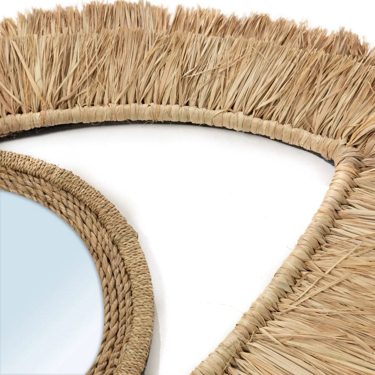 Bazar Bizar De Raffia Oogspiegel - Naturel - M