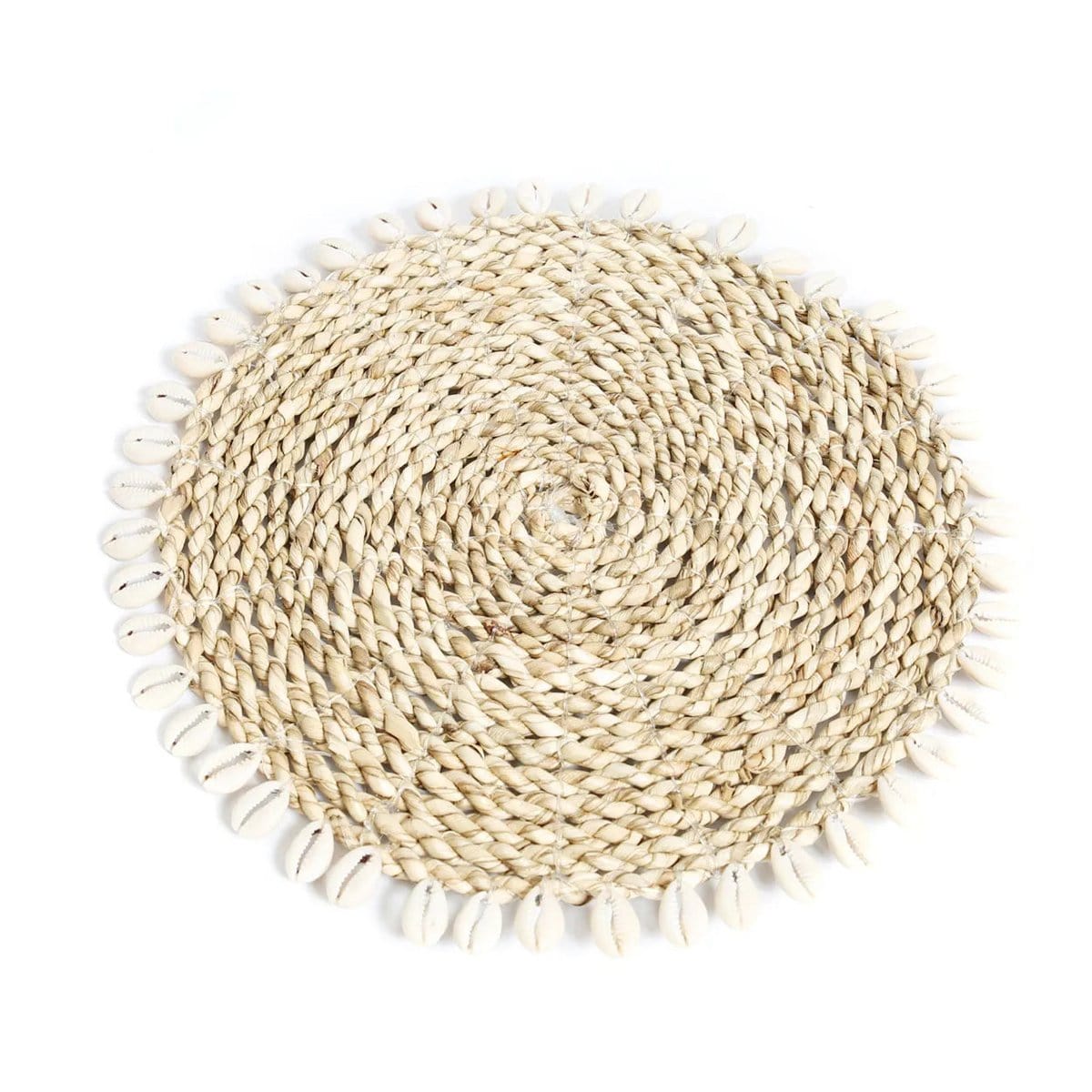 Bazar Bizar De Seagrass Shell Pan Coaster - Natural