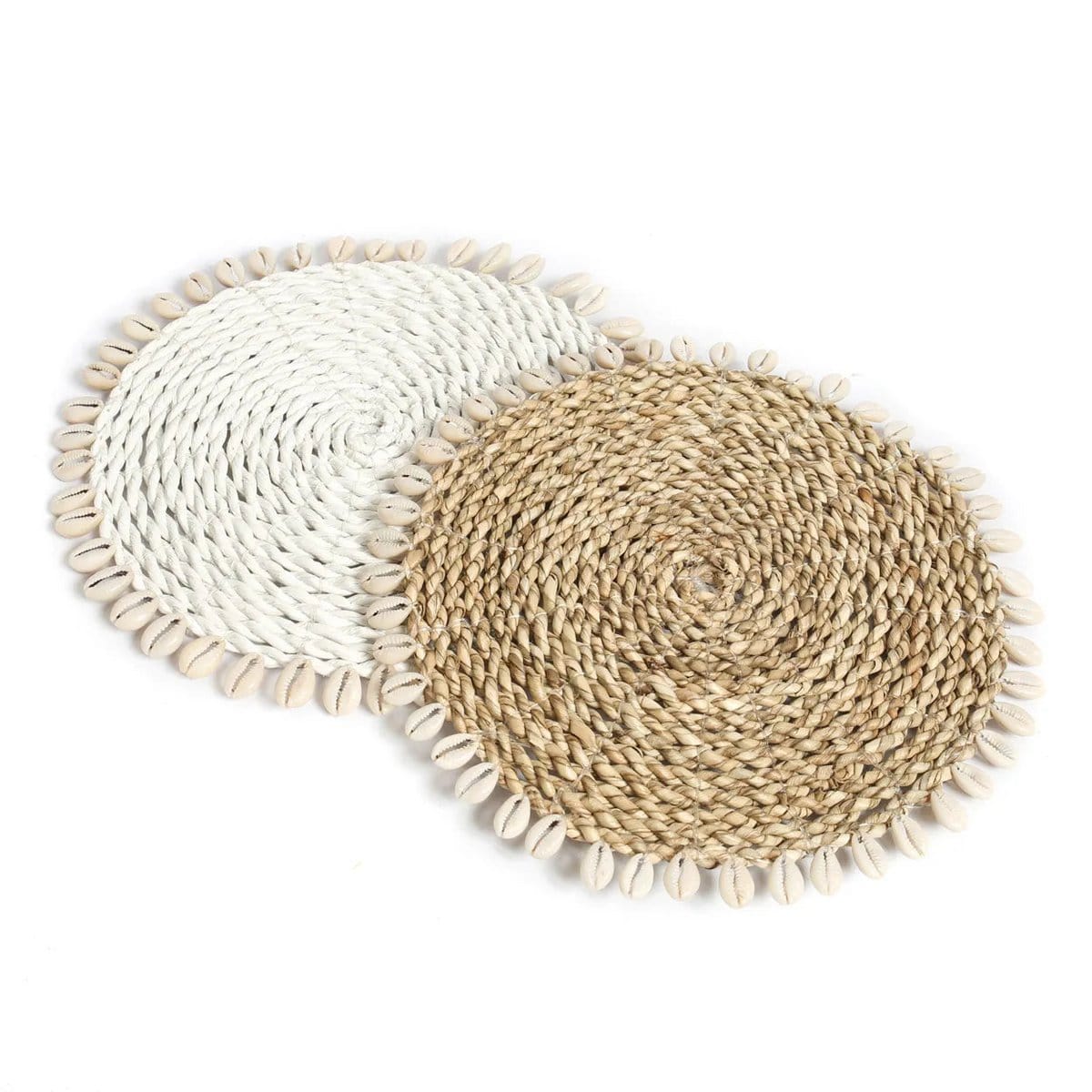 Bazar Bizar De Seagrass Shell Pan Coaster - Natural