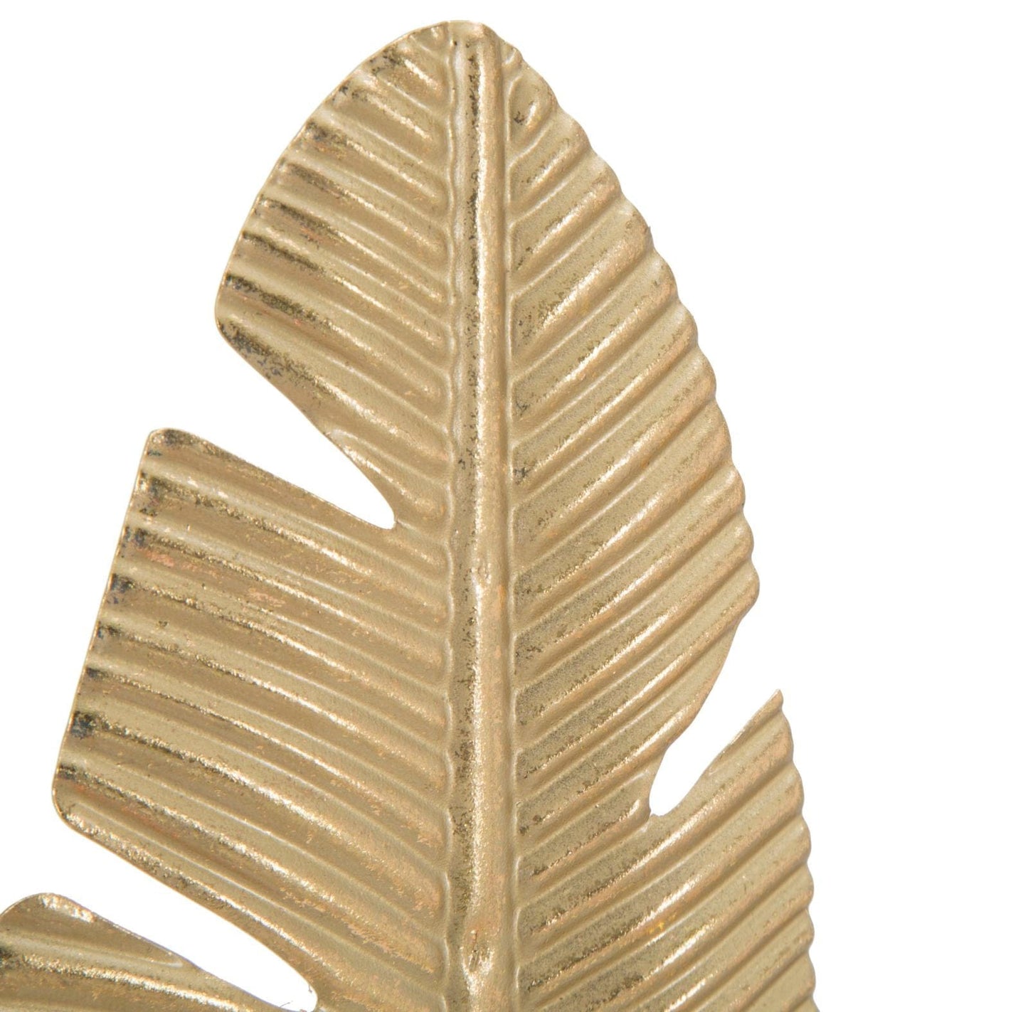 Mauro Ferretti DECOR LEAF GLAM W/CANDLE HOLDER CM 10X10X34