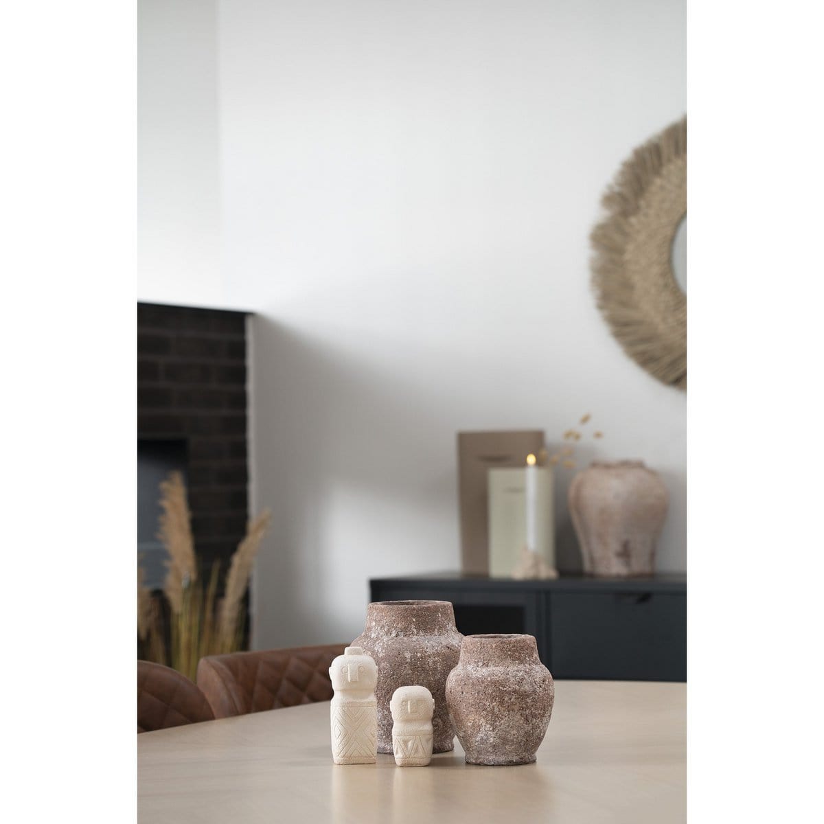 House Nordic ApS Decoratie - Decoratie in cement, beige, 5,5x5,5x10 cm