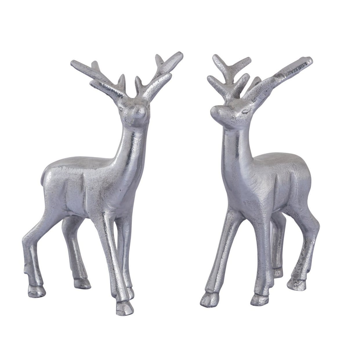 Voglrieder kreatives Wohnen Decoratief figuur hert VE 8x 2 stuks tafeldecoratie dierfiguur zilver of goud metalen kerstversiering