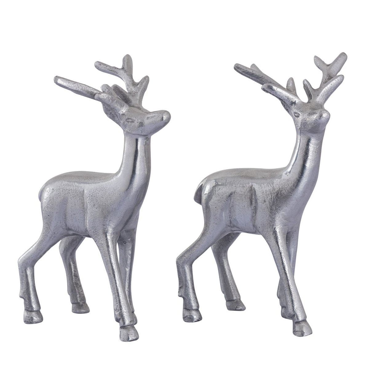 Voglrieder kreatives Wohnen Decoratief figuur hert VE 8x 2 stuks tafeldecoratie dierfiguur zilver of goud metalen kerstversiering