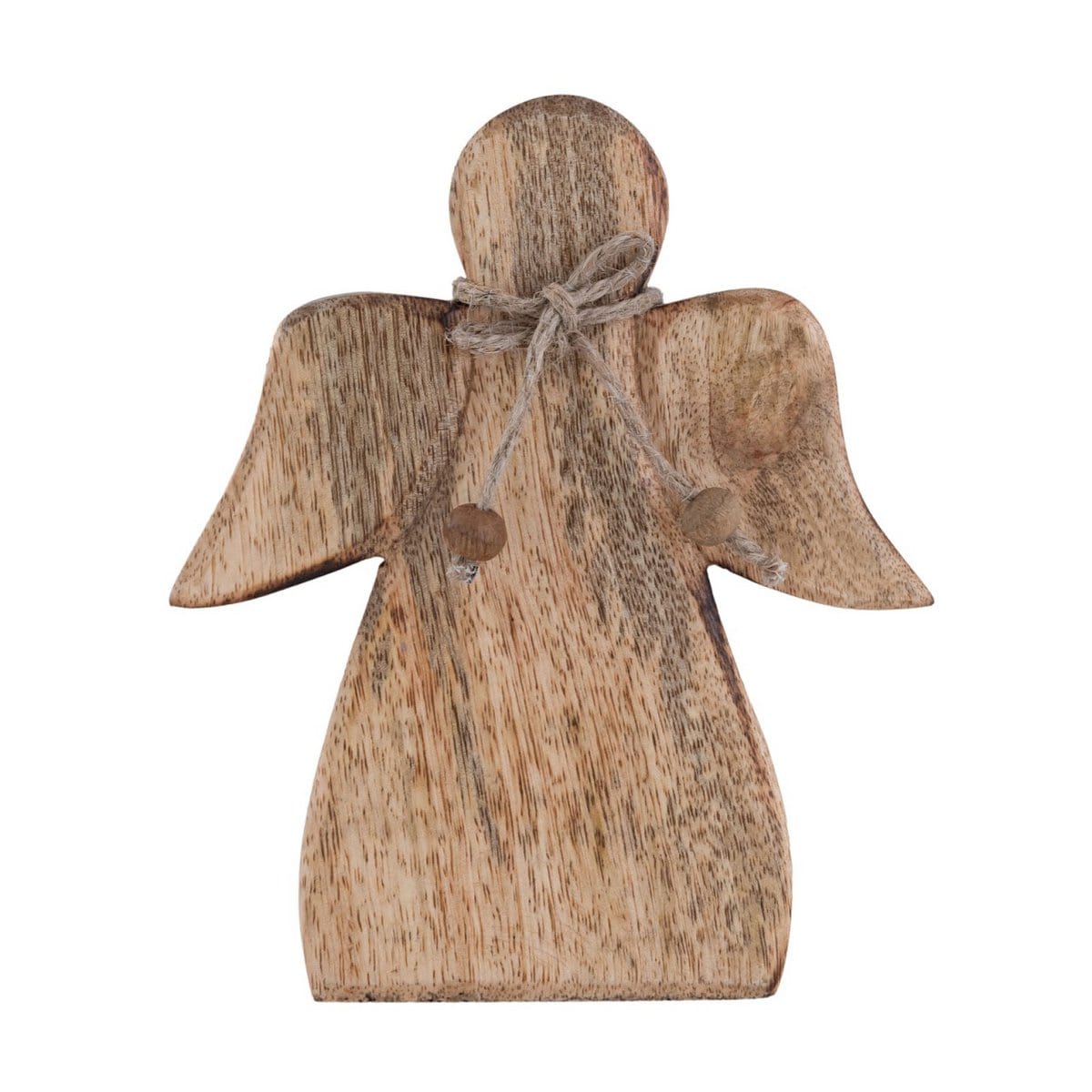 Voglrieder kreatives Wohnen Decoratieve engel houten figuur 15x13cm geluksengel kerstdecoratie mangohout