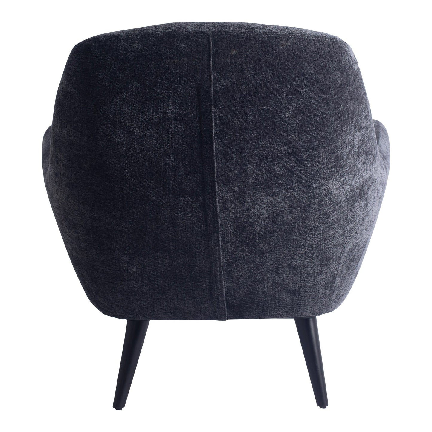 PTMD Donny Anthracite fauteuil black wooden legs