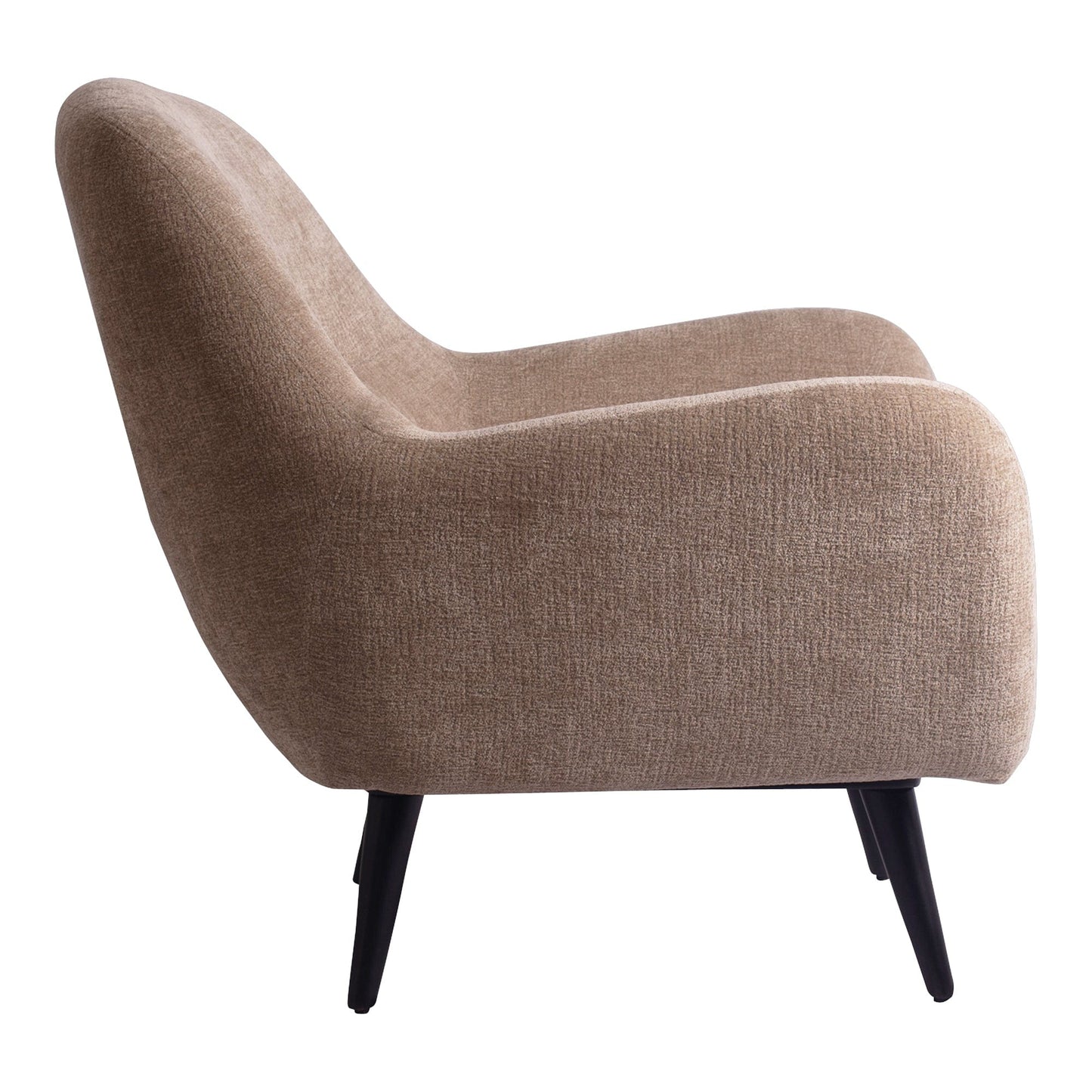 PTMD Donny Cream fauteuil black wooden legs