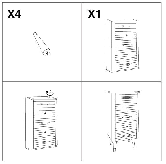 Mauro Ferretti DRAWERS MATERA CM 45X32X100