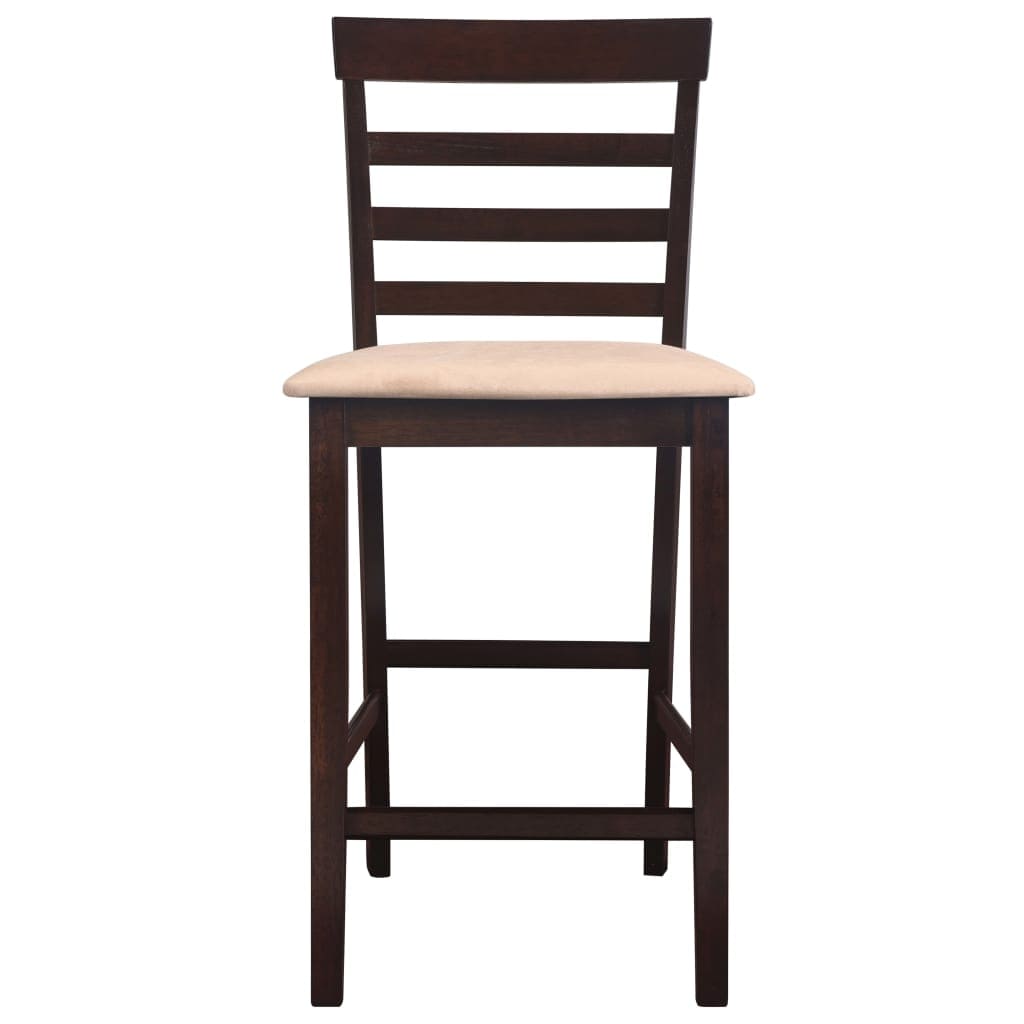 vidaXL Eetkamersets Bartafel met 4 barstoelen set hout bruin