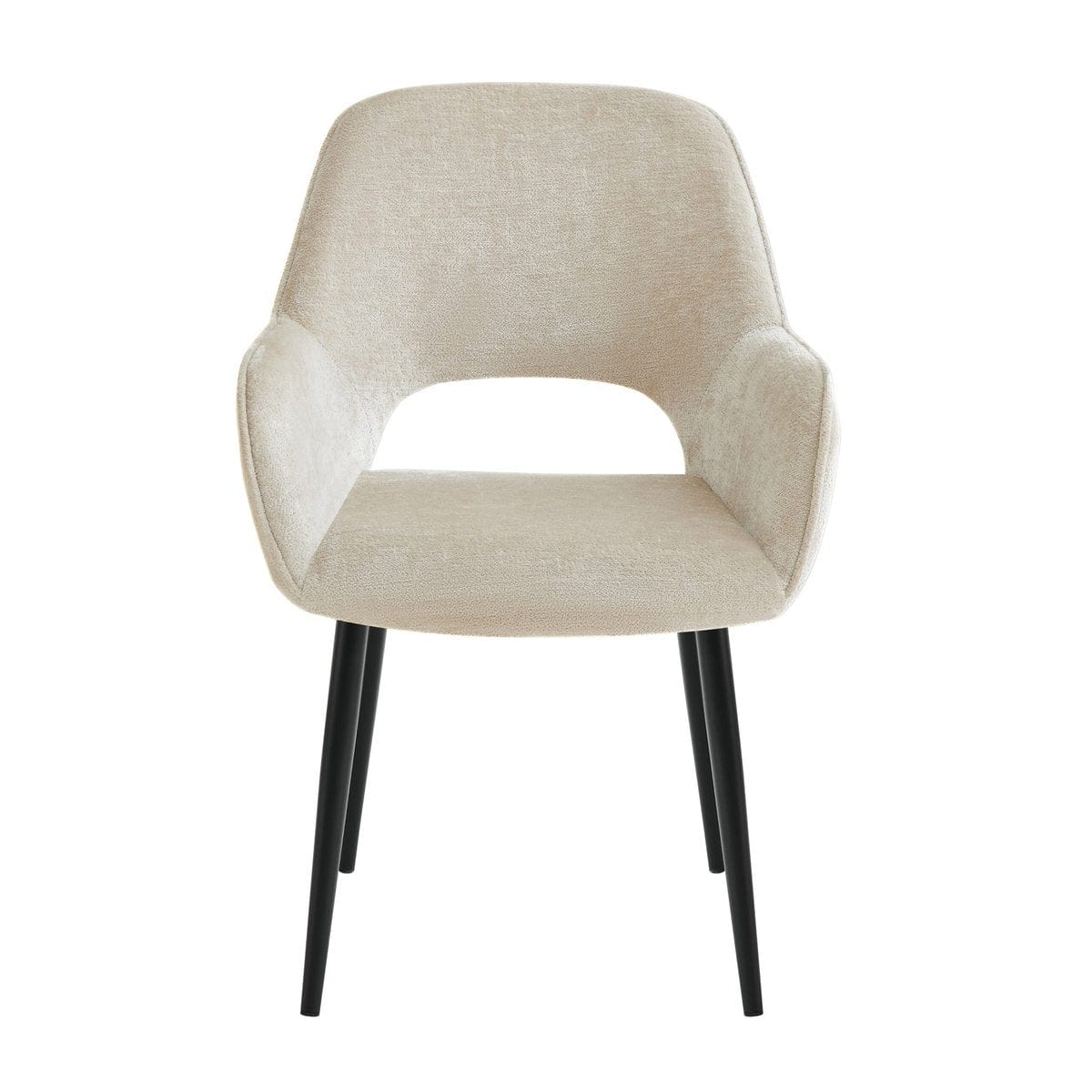 Criks Design Eetkamerstoel met armleuning Levi Beige Stof