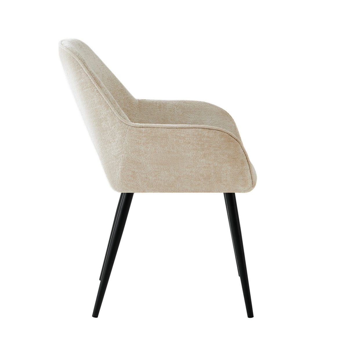 Criks Design Eetkamerstoel met armleuning Levi Beige Stof