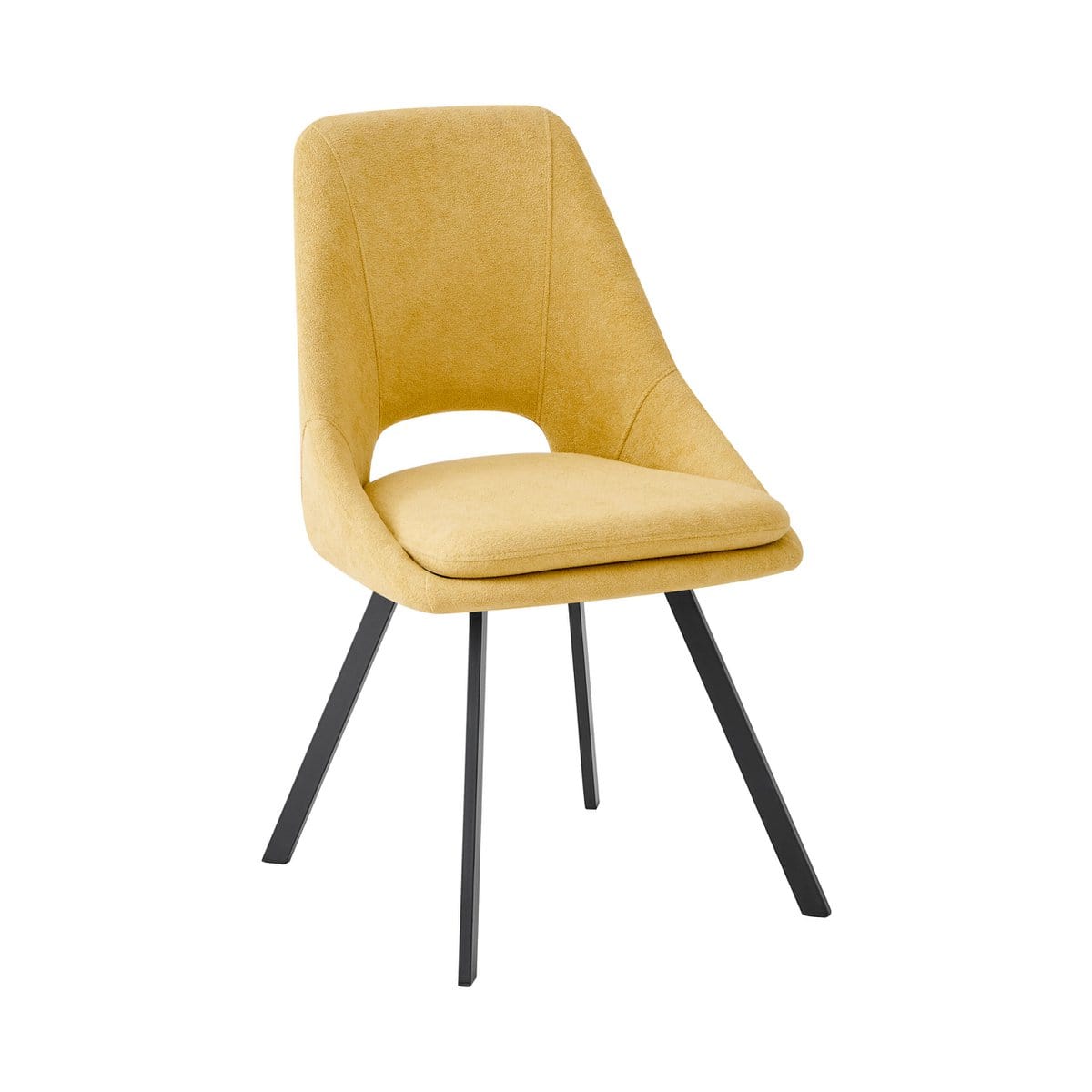 Criks Design Eetkamerstoelen Set van 2 Mila Geel Stof