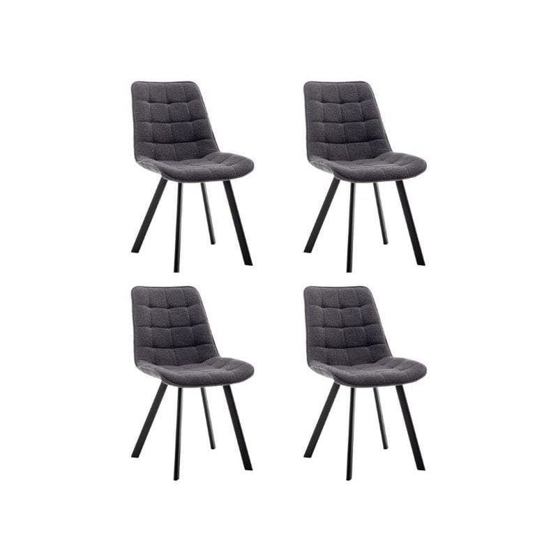 Criks Design Eetkamerstoelen set van 4 Felix Boucle Zwart