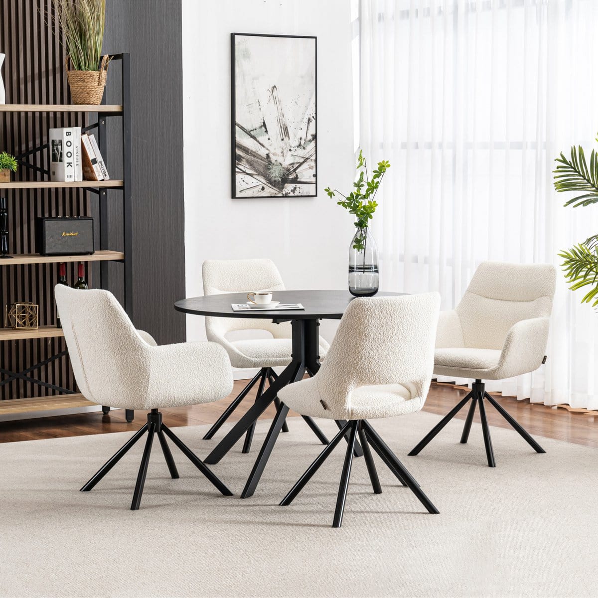 Criks Design Eetkamerstoelen set van 4 - Tosca - Creme Boucle