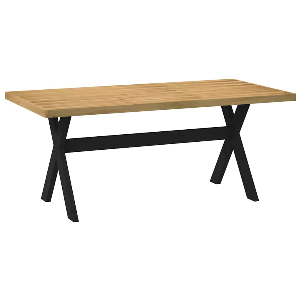 vidaXL Eettafels Wandtafel NOAIN X-vormige poten 120x30x75 cm massief hout