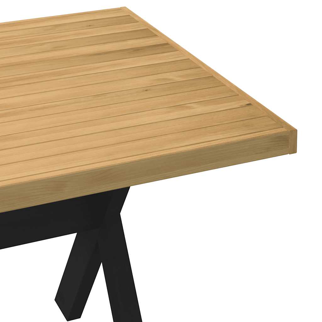 vidaXL Eettafels Wandtafel NOAIN X-vormige poten 120x30x75 cm massief hout