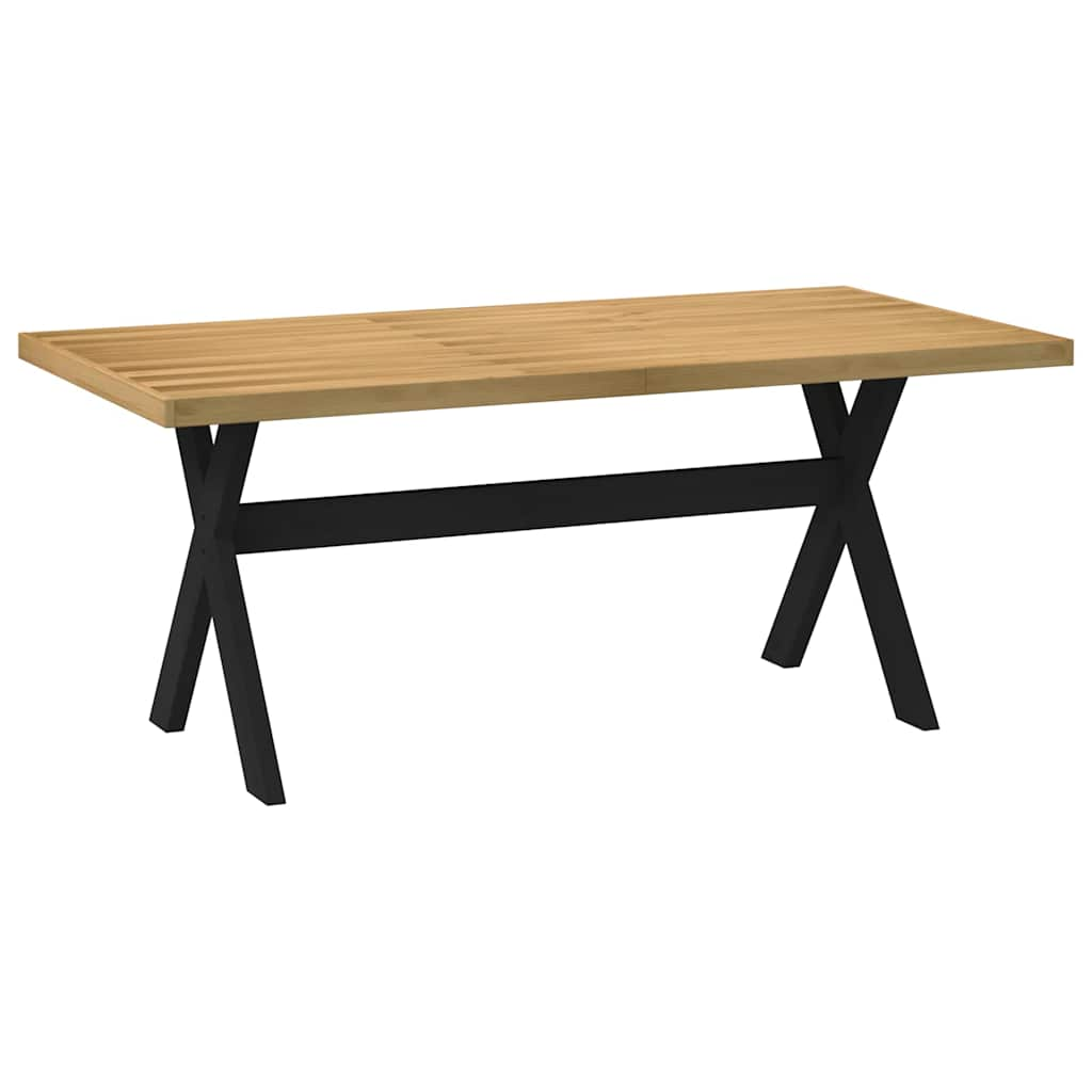 vidaXL Eettafels Wandtafel NOAIN X-vormige poten 120x30x75 cm massief hout