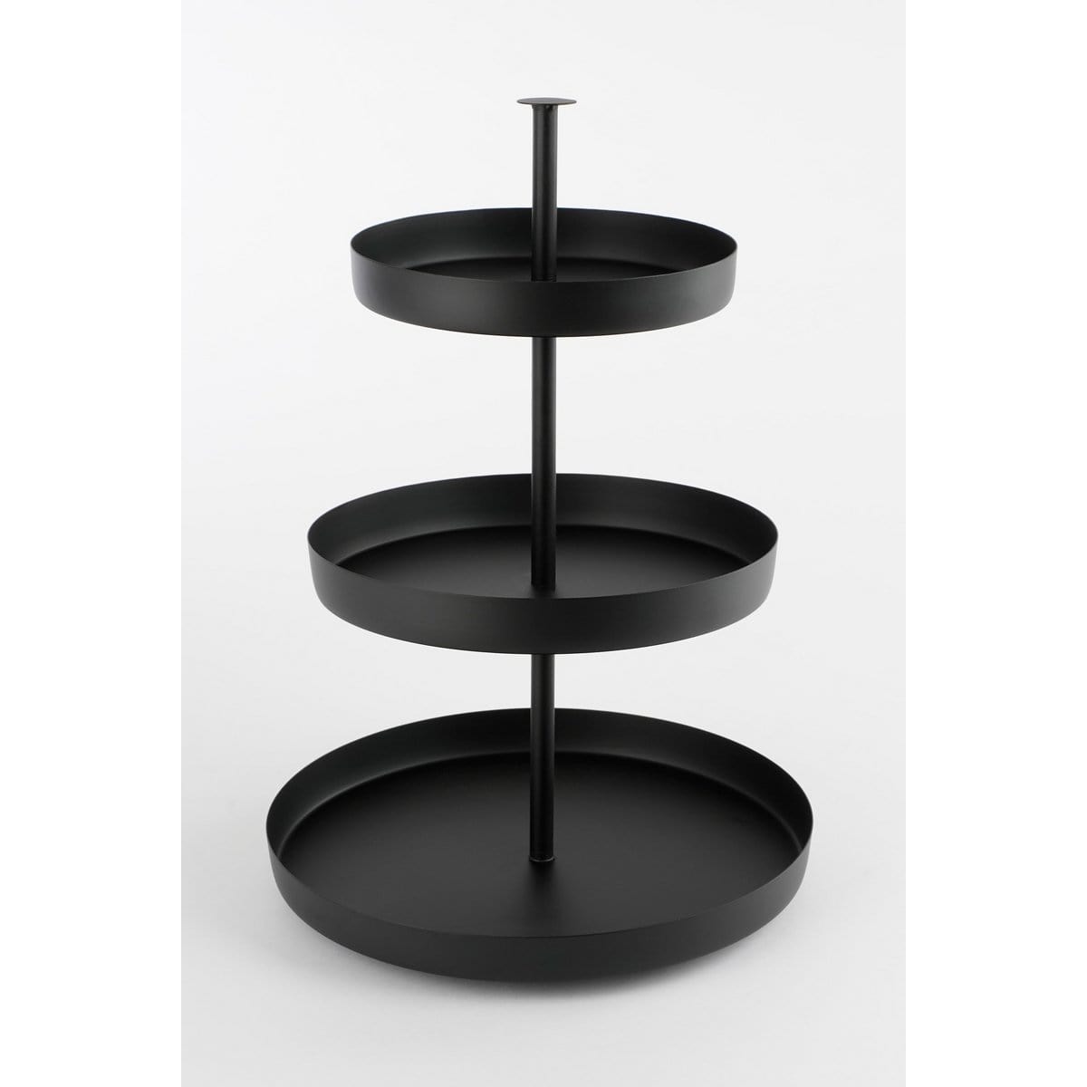 Mica Decorations Etagere 3-Laags - H44 x Ø30 cm - Zwart