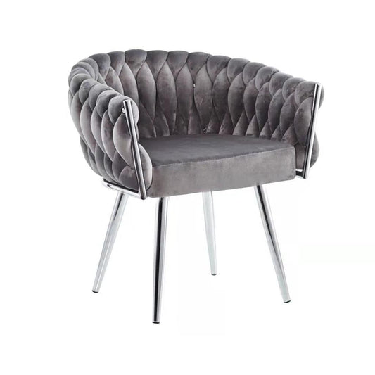 Luxury Living B.V. Eva Chair Velvet Grey Chrome Frame