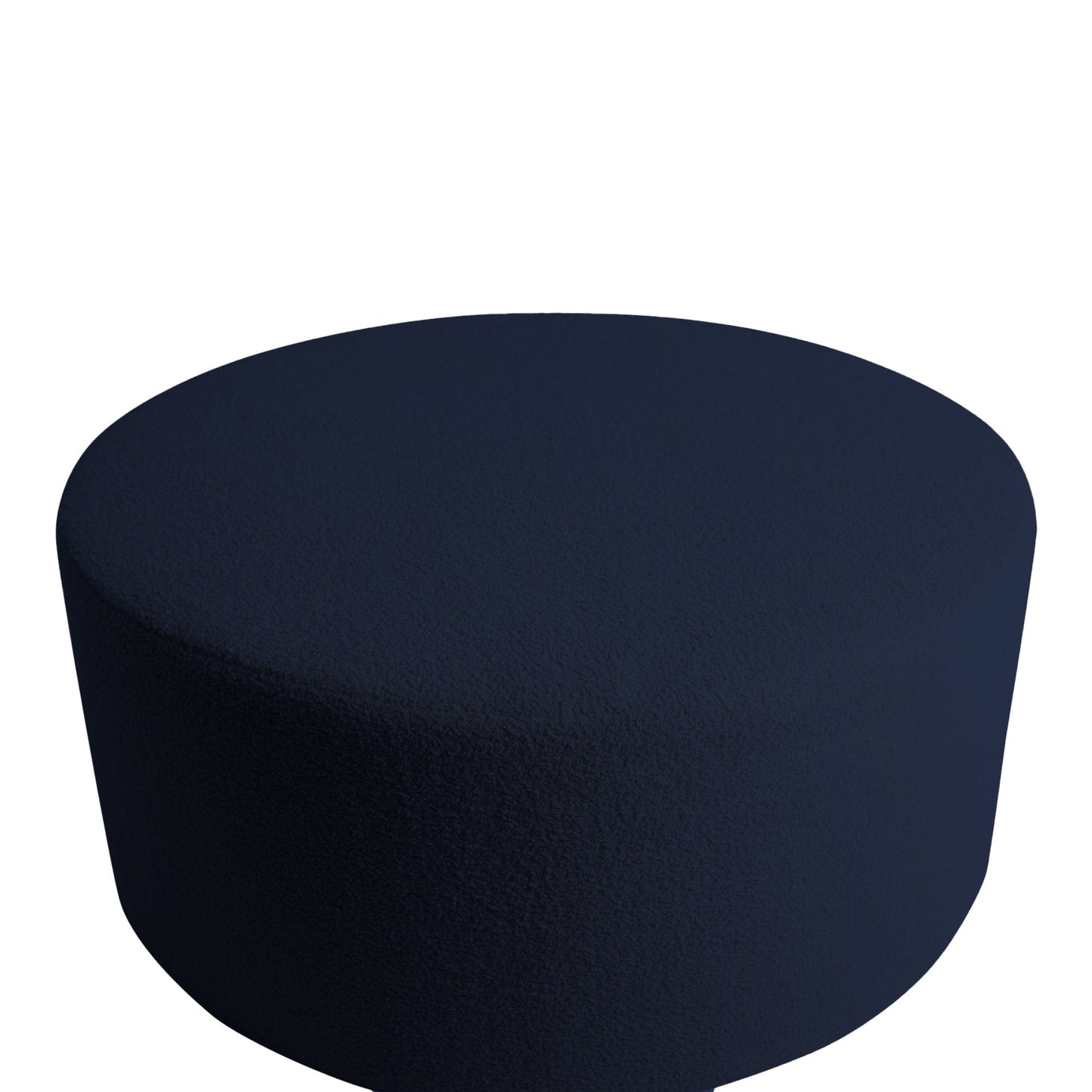 PTMD Evie Teddy Black Blue round pouf