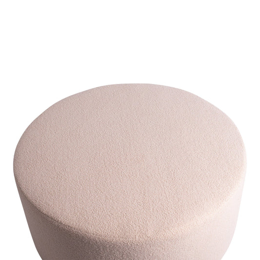 PTMD Evie Teddy Sand round pouf