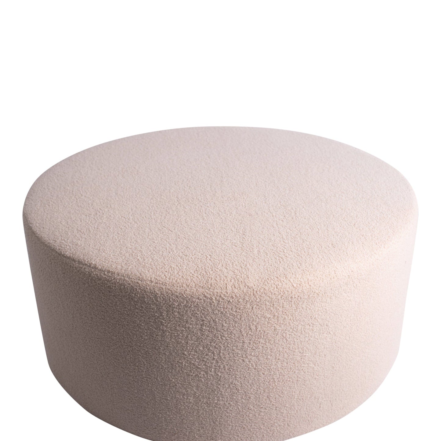 PTMD Evie Teddy Sand round pouf