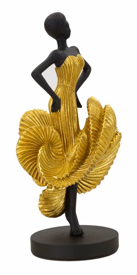 Mauro Ferretti FASHION DANCING WOMAN GOLD CM 16,5X15X36