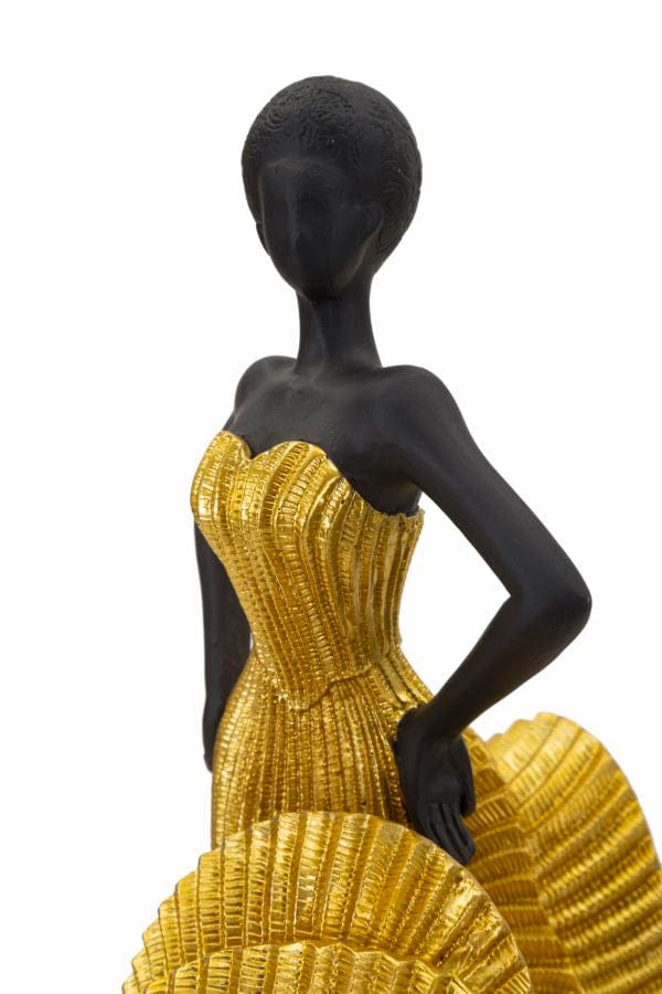 Mauro Ferretti FASHION DANCING WOMAN GOLD CM 16,5X15X36