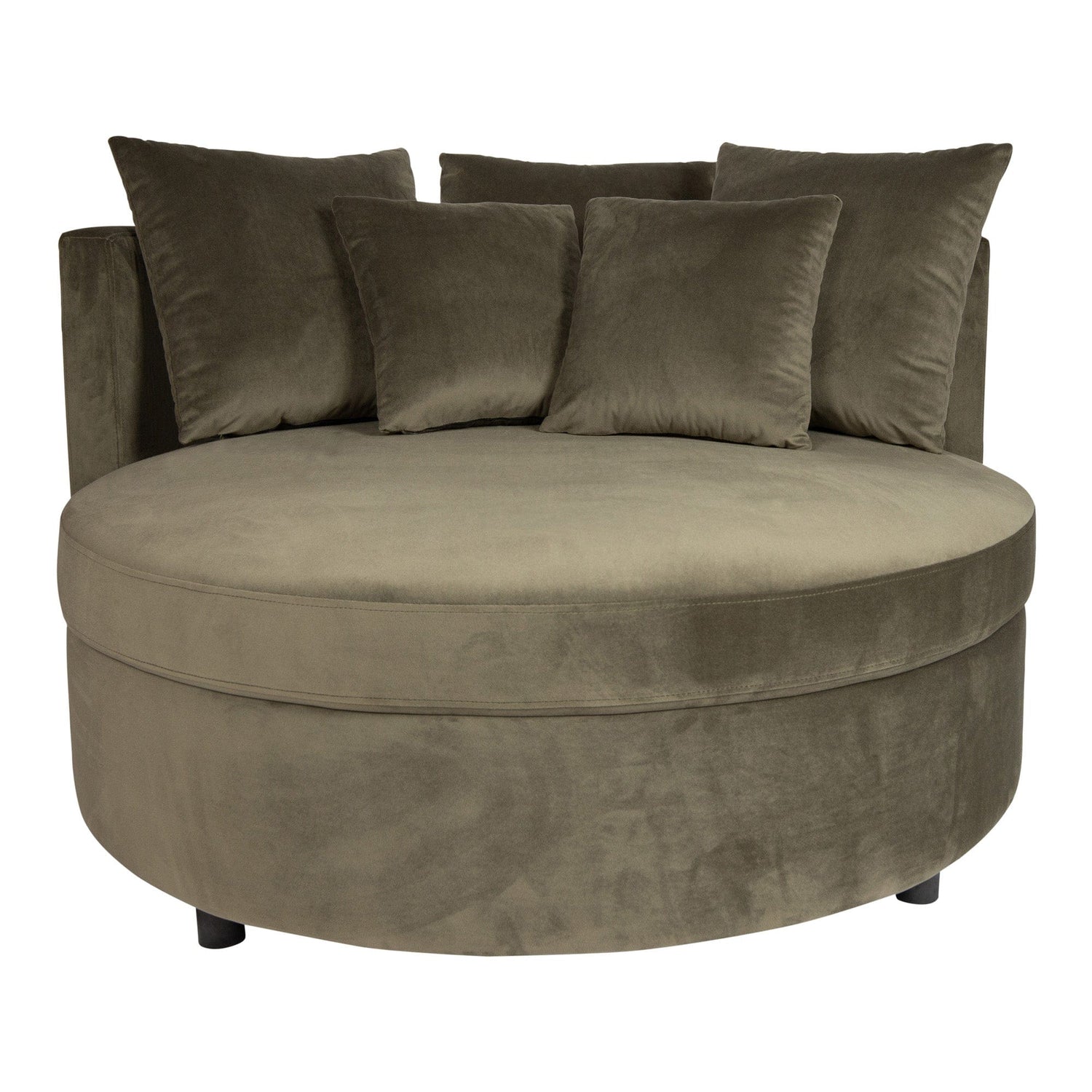 PTMD Fayen Velvet Green fauteuil half round KD