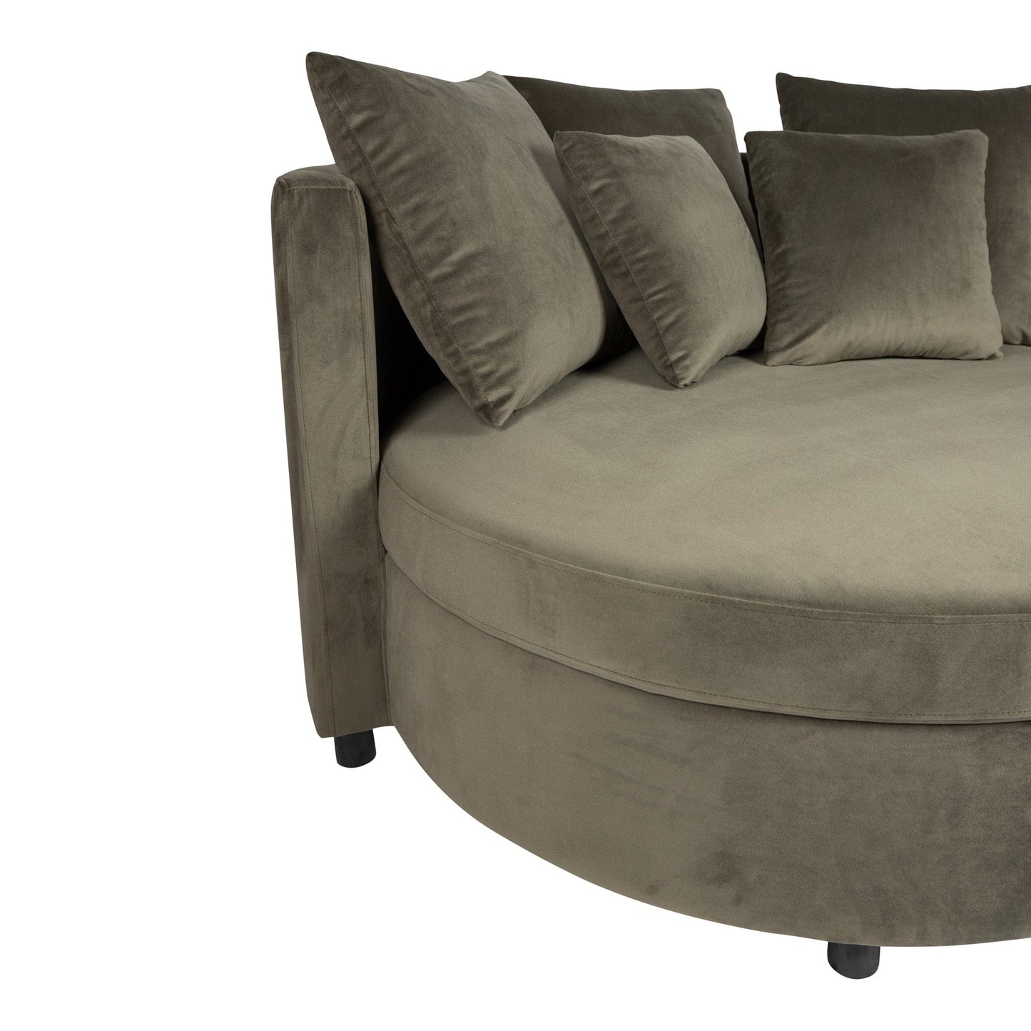 PTMD Fayen Velvet Green fauteuil half round KD