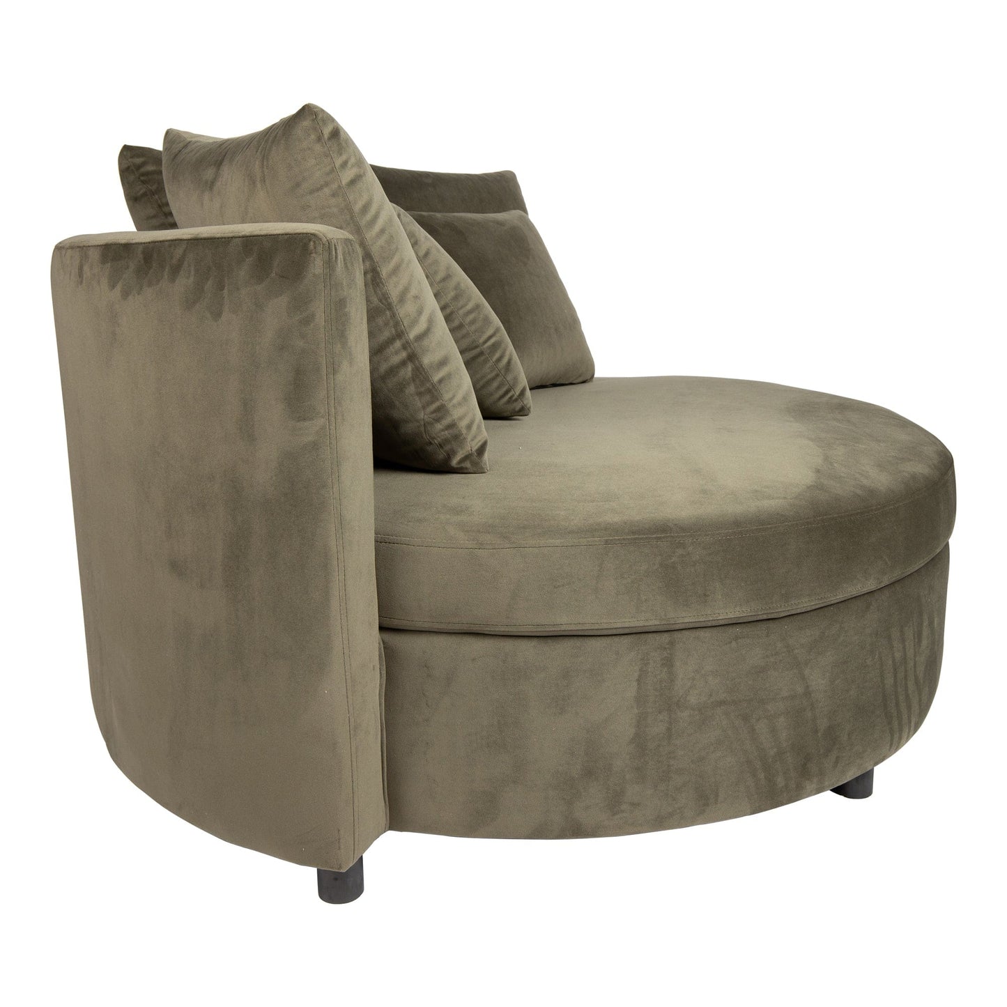 PTMD Fayen Velvet Green fauteuil half round KD