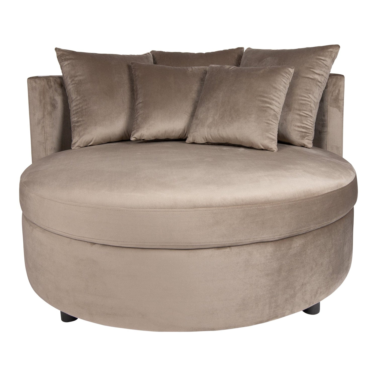 PTMD Fayen Velvet Sand fauteuil half round KD