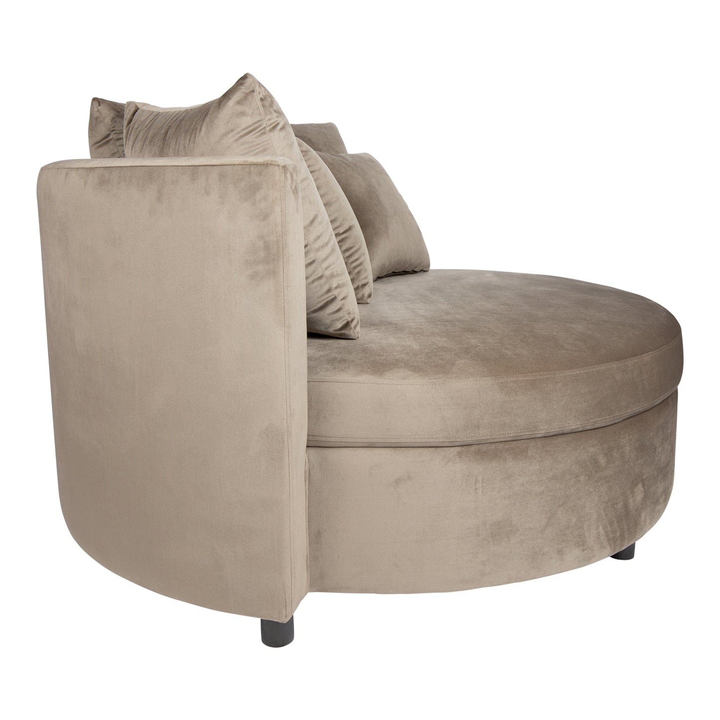 PTMD Fayen Velvet Sand fauteuil half round KD