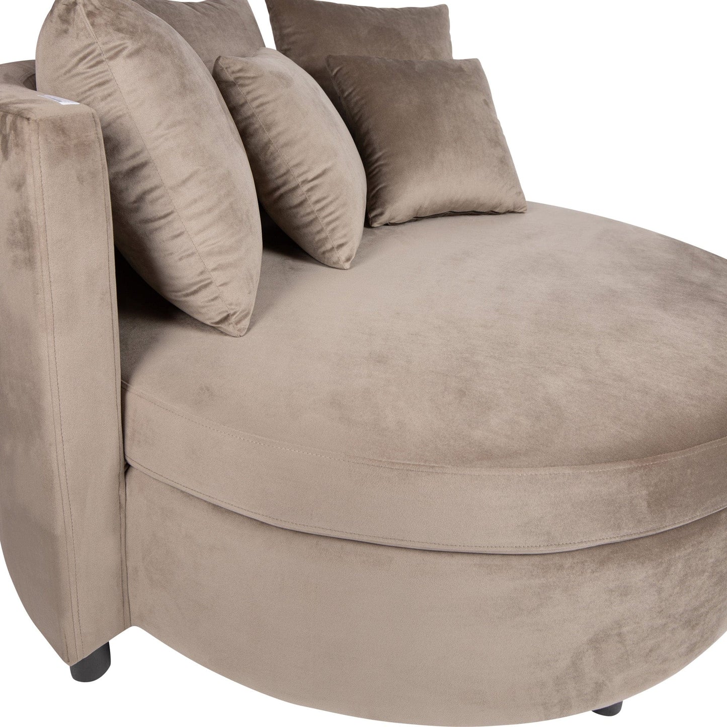 PTMD Fayen Velvet Sand fauteuil half round KD