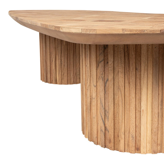 PTMD Fieron Naturel houten salontafel met dubbel onderstel