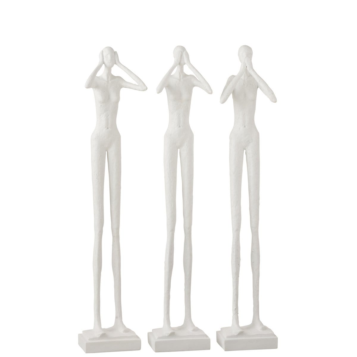 J-Line FIGUUR H/Z/ZW POLY WIT ASS3 (13x10x60cm)