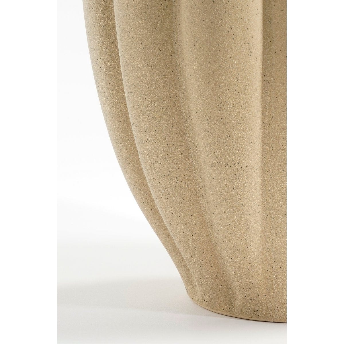 Mica Decorations Fiore Vaas - L15 x B15 x H40 cm - Keramiek - Beige